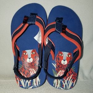 Gymboree Tiger flip flops EUC